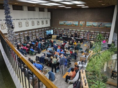 An image of Nevada residents at the December 2023 LBOT meeting.